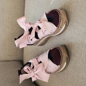 Free People Chapmin Espadrille Sneaker | Size 39 (US 8.5–9) | Burgundy & Blush